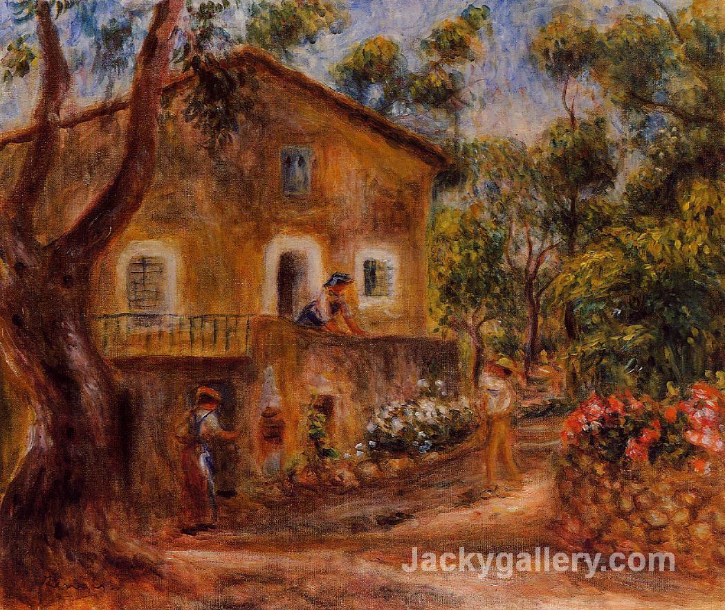 House in Collett at Cagnes by Pierre Auguste Renoir paintings reproduction